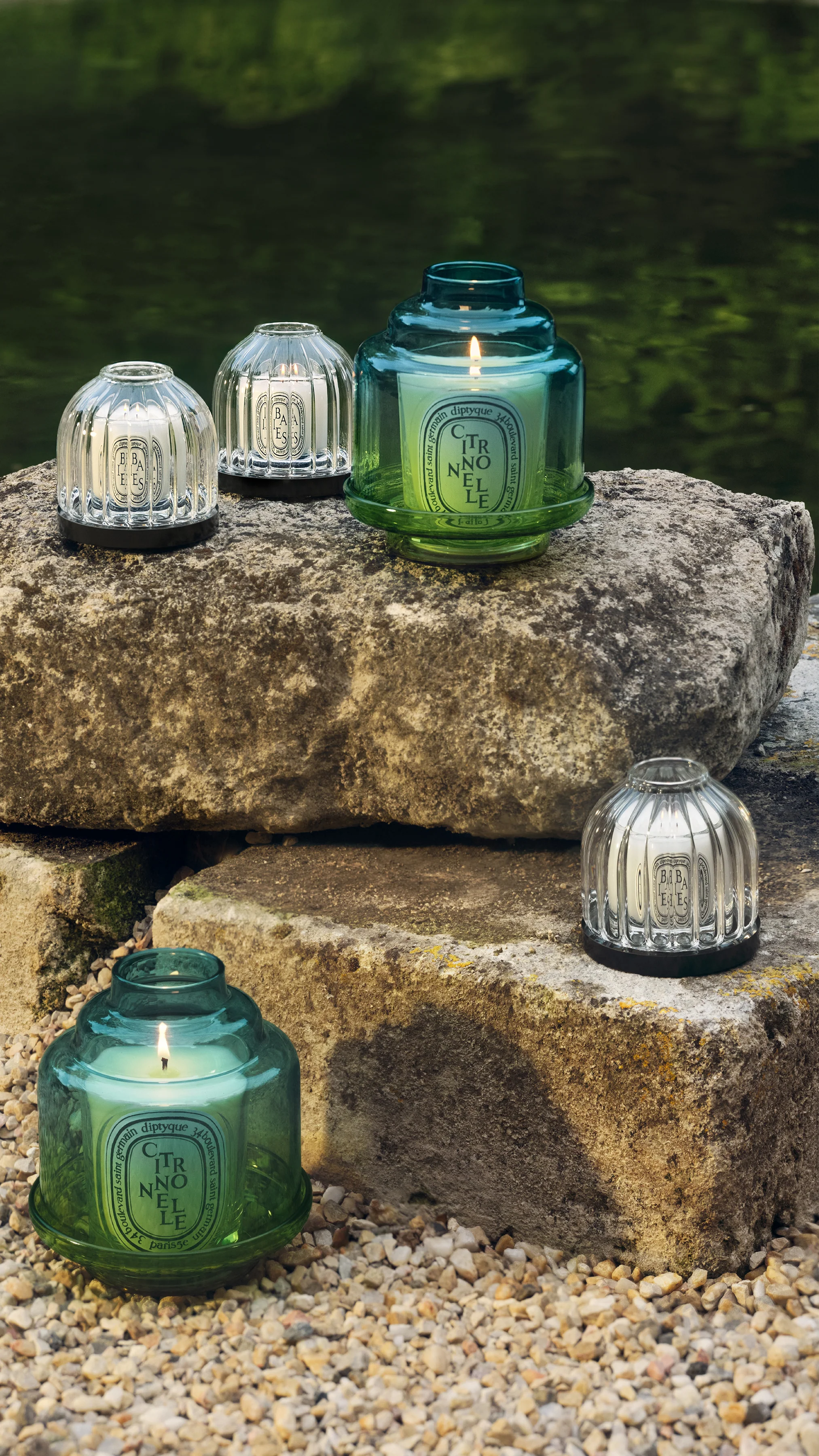 Water Garden Pyramid Candle Holder - For classic candles - Image 4